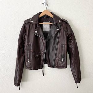 Abercrombie & Fitch Vegan Leather Moto Jacket